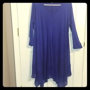 BLUE LONG SLEEVE DRESS